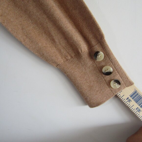Ellos Women's Long Line Knit Sweater 1X Tan Capsule Wardrobe Business Casual NWT - Picture 5 of 10